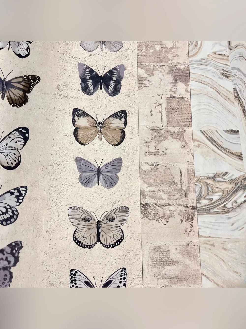 14 Large Assorted Designer DIY Scrapbooking Marble & Butterflies Pattern Sheets